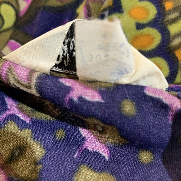 Fleischman California Vintage 80s Velour Skirt Ladies SMALL Paisley Retro Indie - Picture 6 of 8